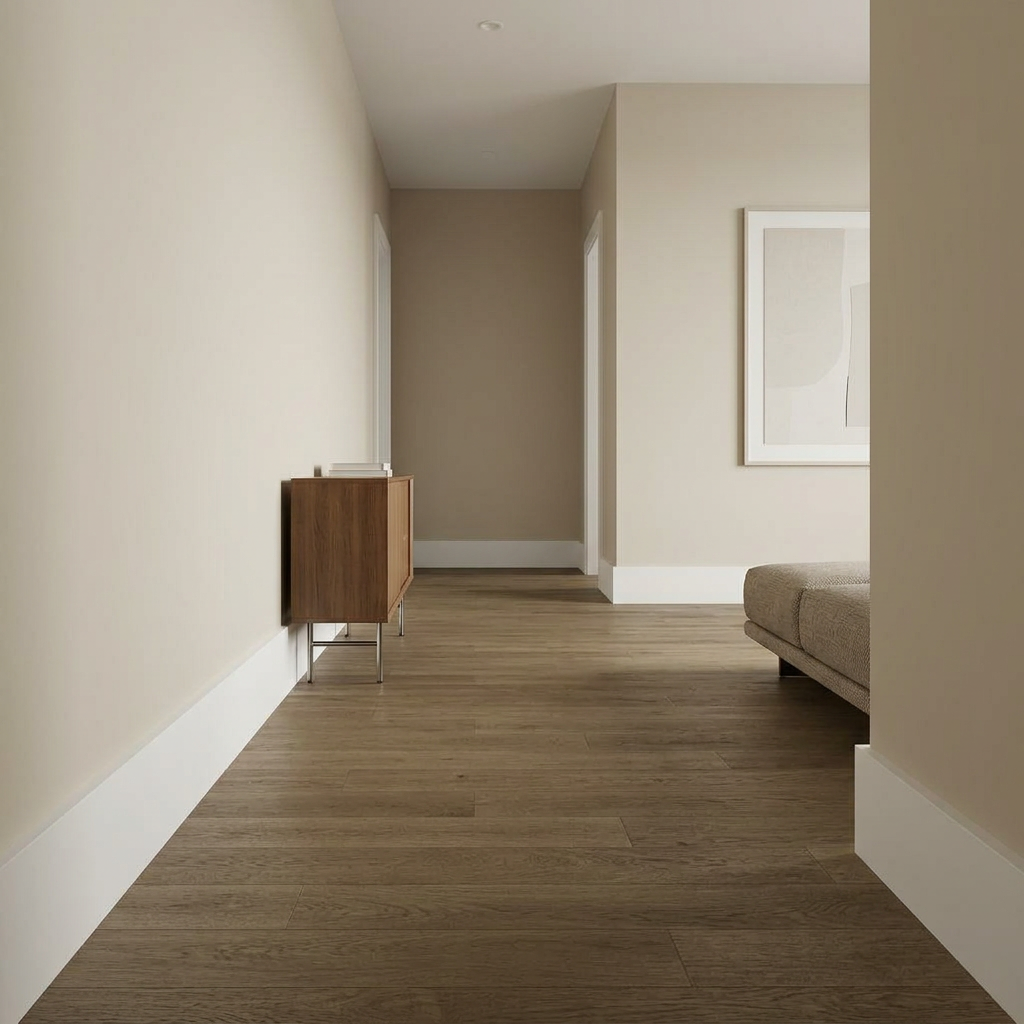 Baseboard  1×6 PVC Square Profile, 14mm 12 FT Long