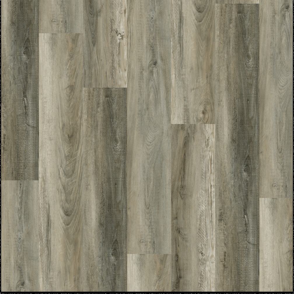 Light gray-brown wood plank flooring with realistic grain patterns and staggered panel layout.