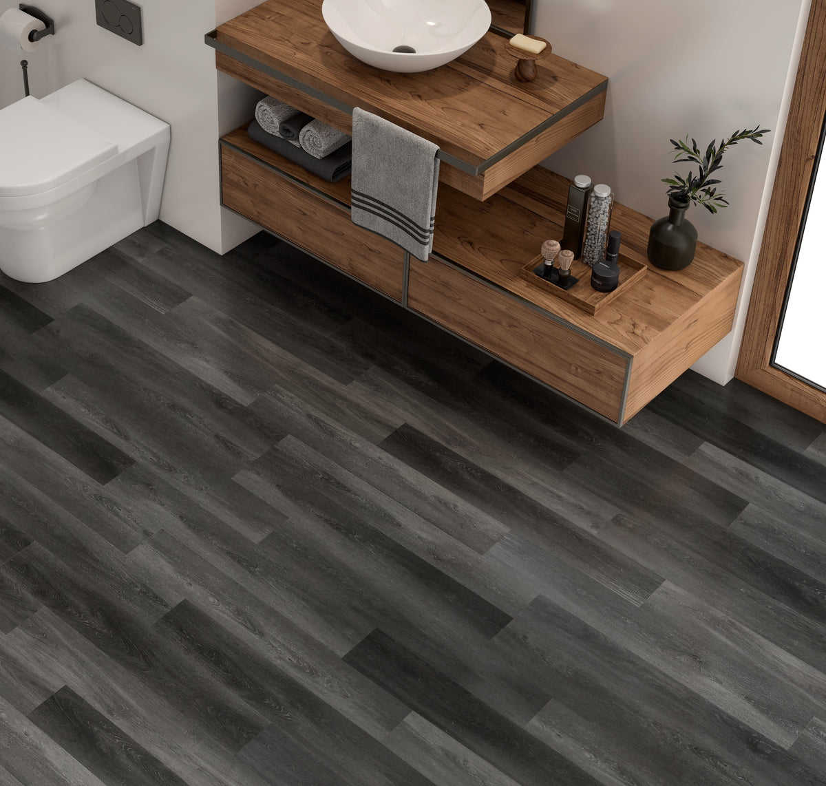 Charcoal Waterproof  Luxury Vinyl Plank